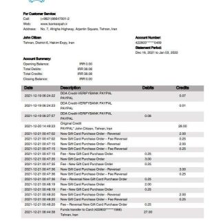 Iran Bank Sepah statement download template file