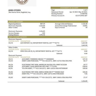 Iraq Rasheed Bank statement download template file