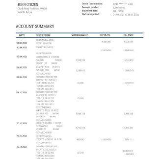 Kenya ABC bank statement download template file