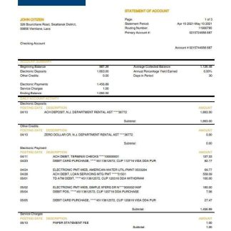 Laos LCNB Bank statement download template file