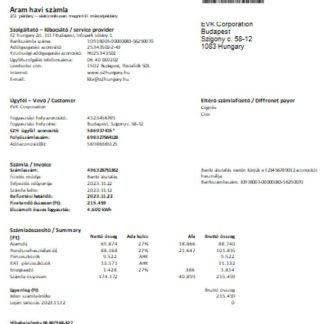 E2 utility business bill SCR download template file