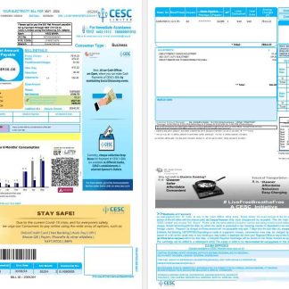 INDIA CESC LIMITED business utility bill Word and PDF template, version 2 các trang đã xóa download template file