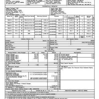 INDIA DVVNL business utility bill Word and PDF template download template file