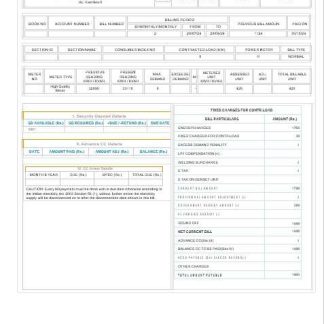 INDIA TAMILNADU business utility bill Word and PDF template download template file
