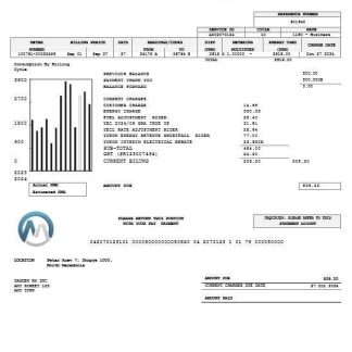 Macedonia MGI Energetika business utility bill Word and PDF template download template file