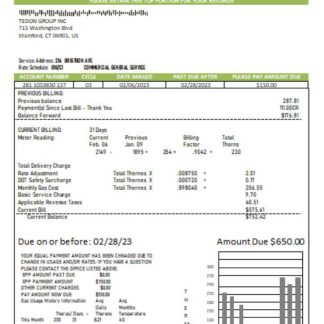 Maine Natural Gas Portland utility business bill, SCR download template file