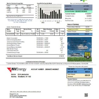 Nevada NV Energy utility business bill, SCR download template file