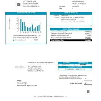 New Mexico PNM easy fillable utility business bill, SCR download template file