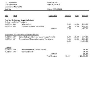 Australia Imagine Time business utility bill template in Word and PDF formats download template file