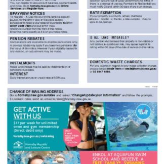 NSW Hornsby Shire Council utility business bill GO download template file