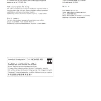 Origin utility business bill, page 4, SCR download template file