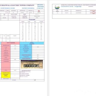 PAKISTAN GUJRANWALA ELECTRICPOWER business utility bill Word and download template file