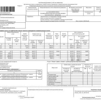 Russia business utility bill template in .doc and .pdf formats, fully editable download template file