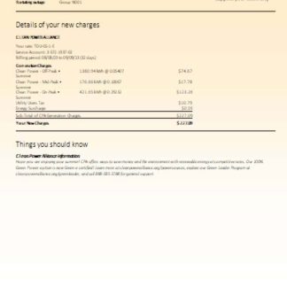 Southern California EDISON utility business bill, page 6, SCR download template file