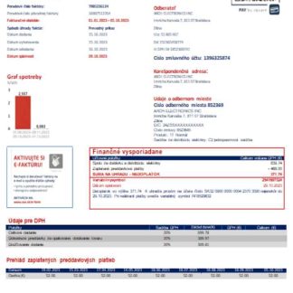 Stredoslovenka Energetika utility business bill, SCR download template file
