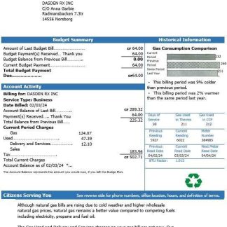 Sweden Fitol gas business utility bill template in Word and PDF formats download template file