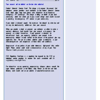 Time Warner Cabel utility business bill, page 3, SCR download template file