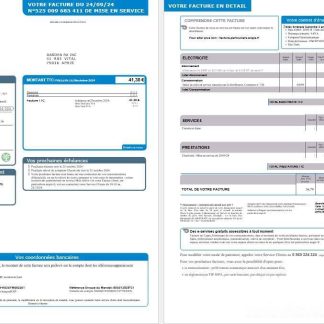 UNITED KINGDOM ENGIE business utility bill Word and PDF template 1 2 download template file