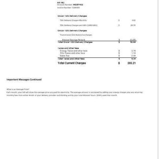 USA Ambit Energy business utility bill Word and PDF template 3 page download template file