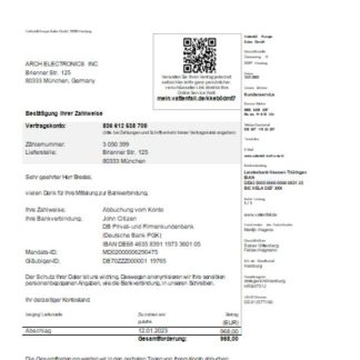 Vattenfall utility business bill SCR download template file