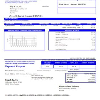 Wasserverband Steinberg water utility business bill SCR download template file