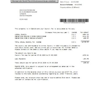 Wirral council tax business bill, SCR download template file