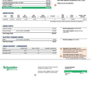Yemen Schneider Electric business utility bill template in Word and PDF formats download template file