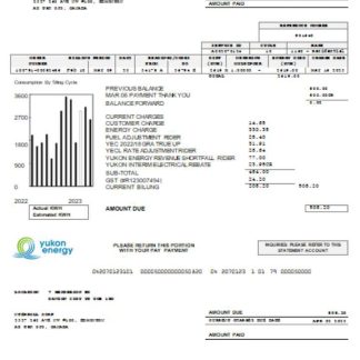 Yukon Energy utility business bill, SCR download template file