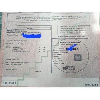 Botswana vehicle registration certificate download template file