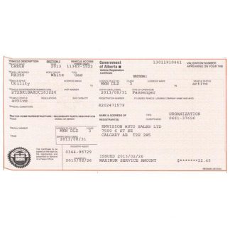 Canada Alberta car title version 2 download template file