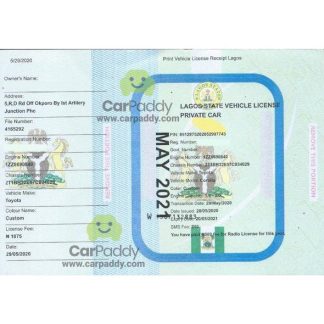 Lagos vehicle registration certificate download template file