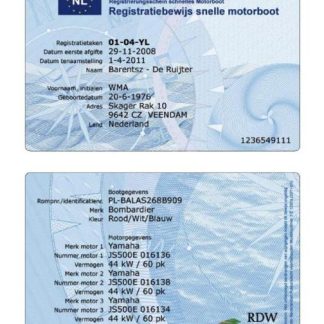 Netherlands registration certificate fast motorboat download template file