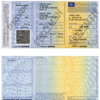 Poland vehicle registration certificate download template file