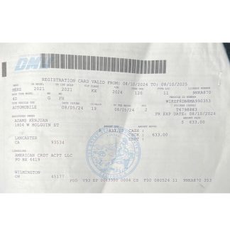 USA California vehicle registration license download template file