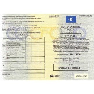 Belgium vehicle registration certificate version 2 download template file