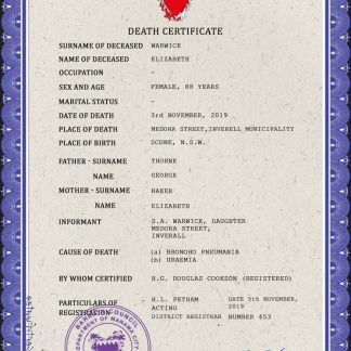 Bahrain death certificate PSD template download template file