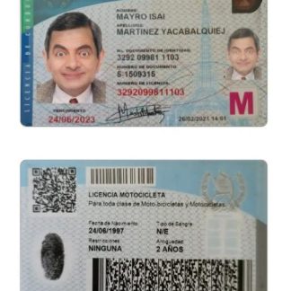 Guatemala Driving License 2021 present download template file