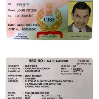 India CISF driver license download template file