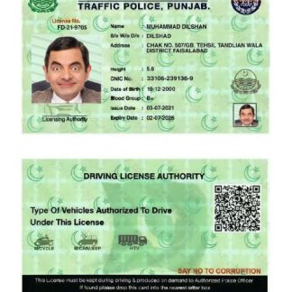 India Punjab Driving License 2021 present download template file