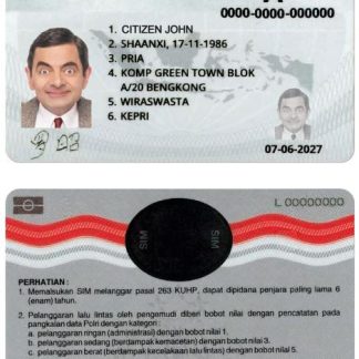 Indonesia Driving License v2 download template file