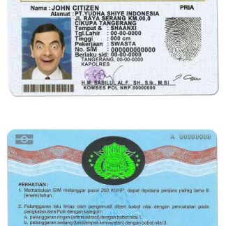 Indonesia Driving License v1 download template file