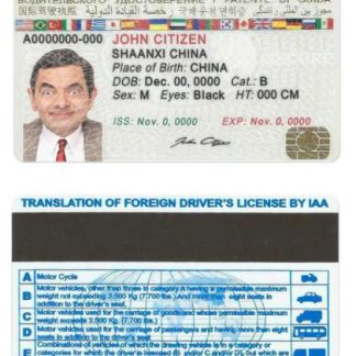 International driver's license download template file