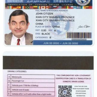 INTERNATIONAL Driving License (version2) download template file