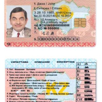 Kazakhstan Driving License v1 download template file