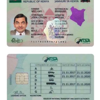 Kenya Driving License download template file