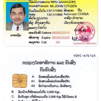 LAOS Driving License download template file