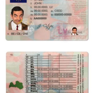 Latvia Driving License v2 download template file