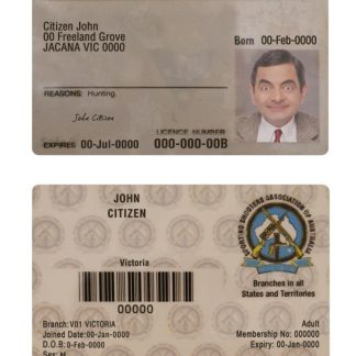 Australia Victoria state A & B longarm license download template file