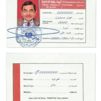 Libya Driving License download template file