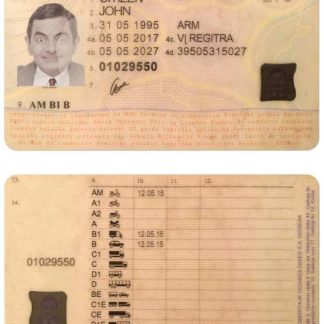 Lithuania Driving License 2023 present download template file